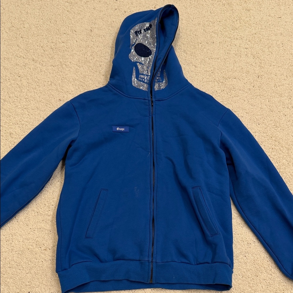 Guapi Blue skulls Hoodie